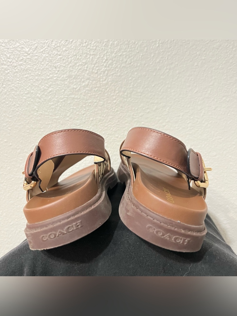 COACH Fraser Sandal In Signature Jacquard Women's Size 9 - Picture 4 of 5